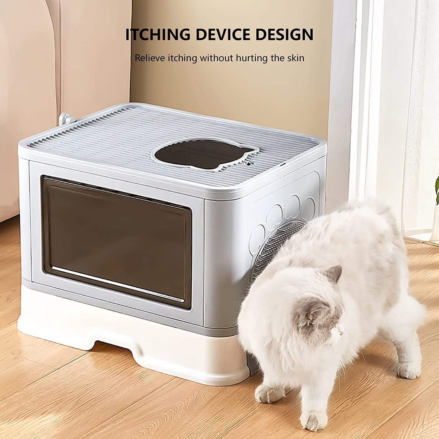 Foldable Enclosed Cat Litter Box Compact and Portable Privacy Solution for Cats
