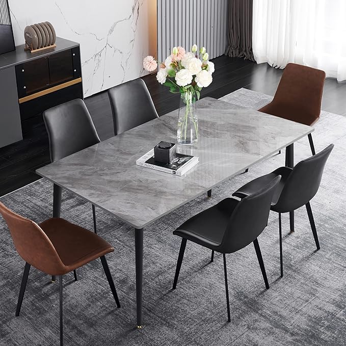 Modern Rectangle Dining Table Sleek Design with Durable Surface and Sturdy Frame for Stylish Dining Rooms