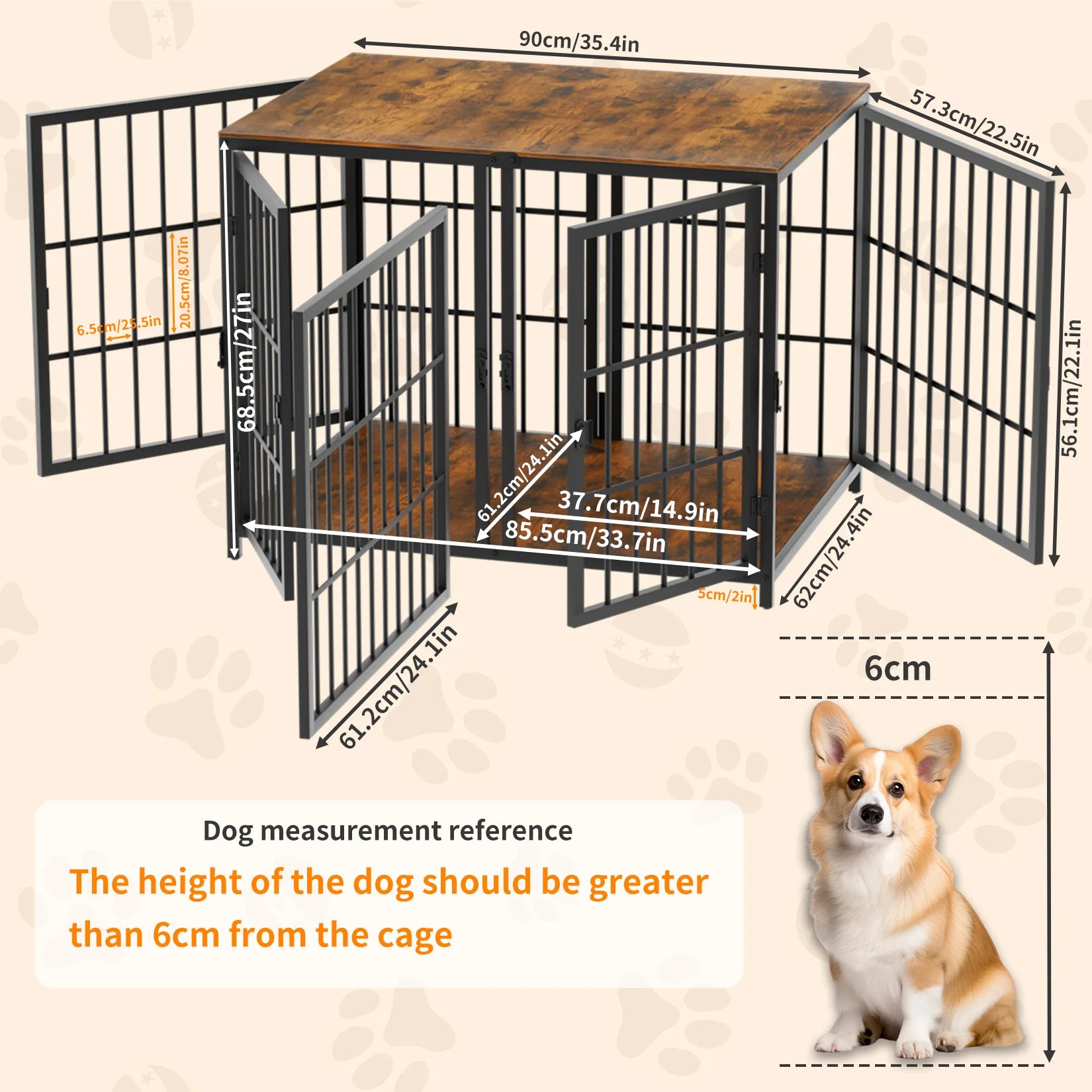 Heavy Duty Dog House Table with Durable Construction and Multi-Functional Design for Pets and Home