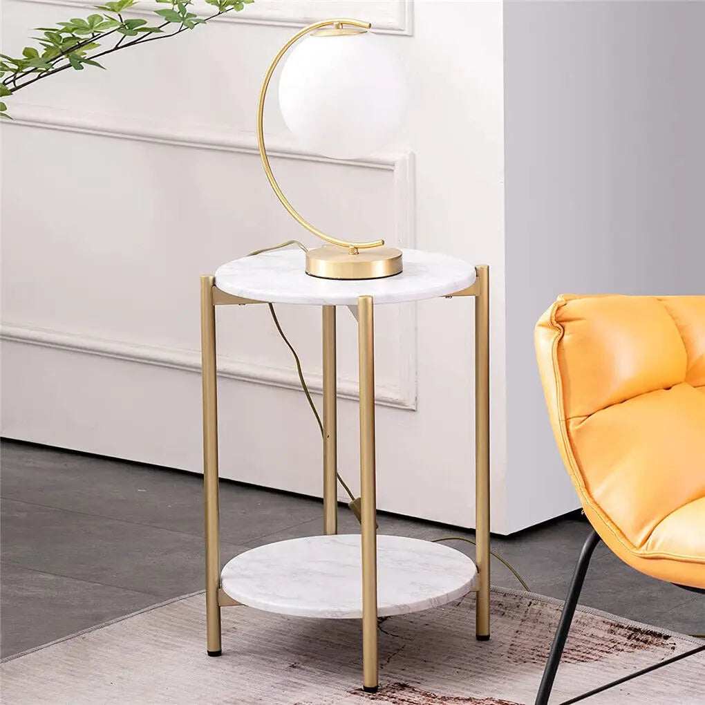 Modern Round End Table Sleek Design with Sturdy Frame and Compact Size for Stylish Living Spaces