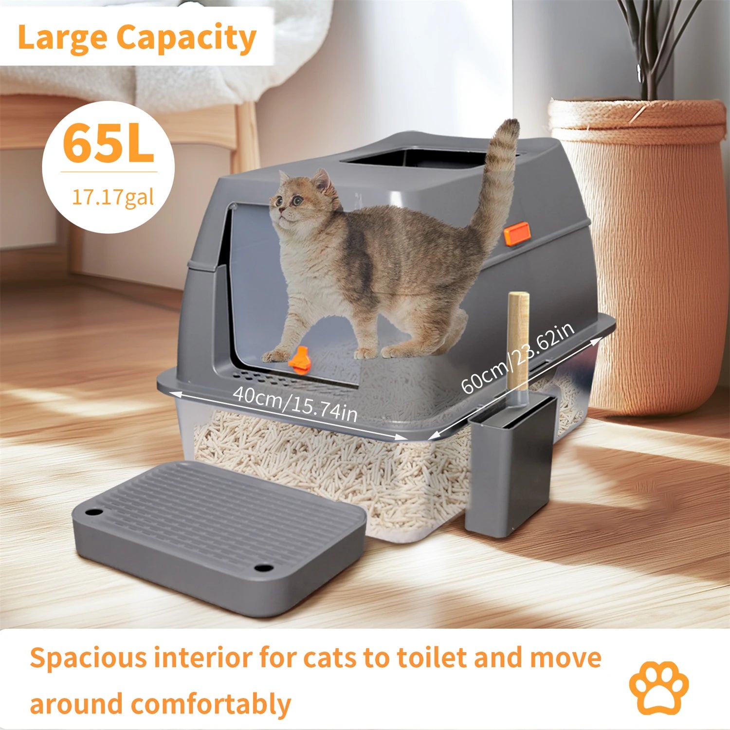 Stainless Steel Cat Litter Box Durable Hygienic and Rust-Resistant Design