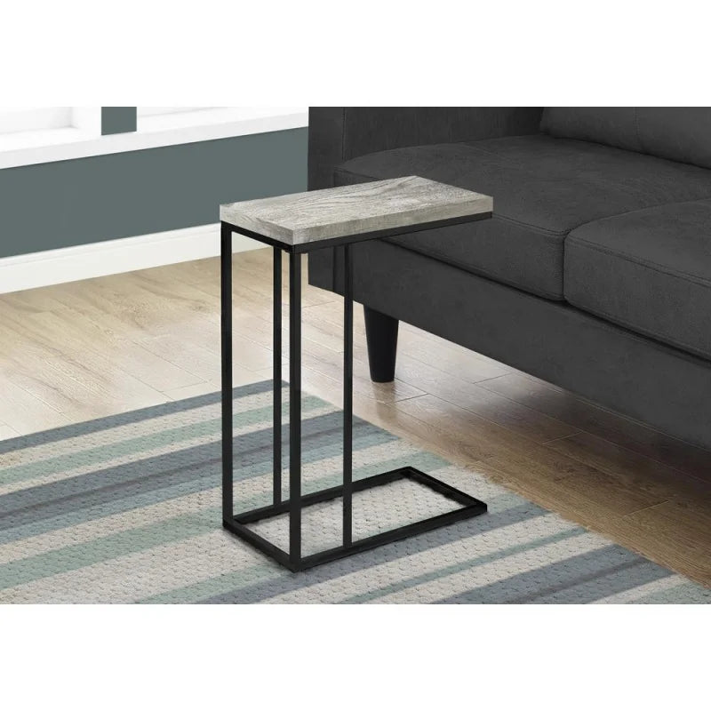 Modern C-Shaped Accent Table Minimalist Design with Sturdy Metal Frame for Living Room and Office