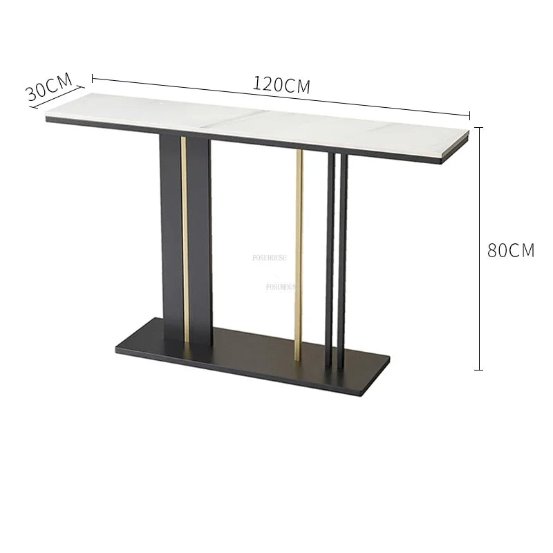 Luxury Slate Console Table Elegant Stone Surface with Sturdy Frame for Sophisticated Interiors