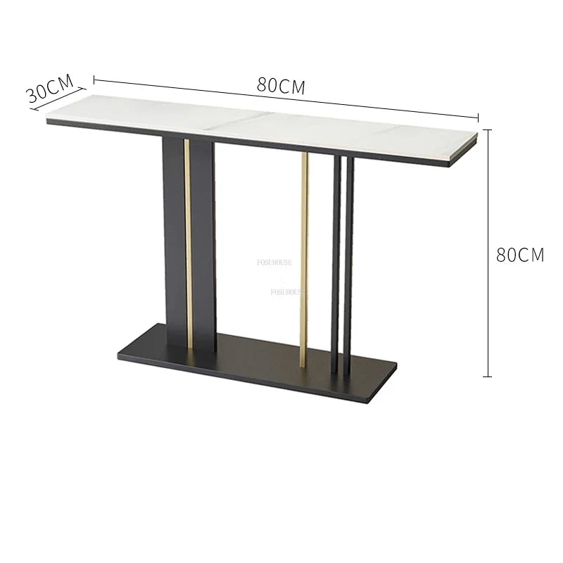 Luxury Slate Console Table Elegant Stone Surface with Sturdy Frame for Sophisticated Interiors