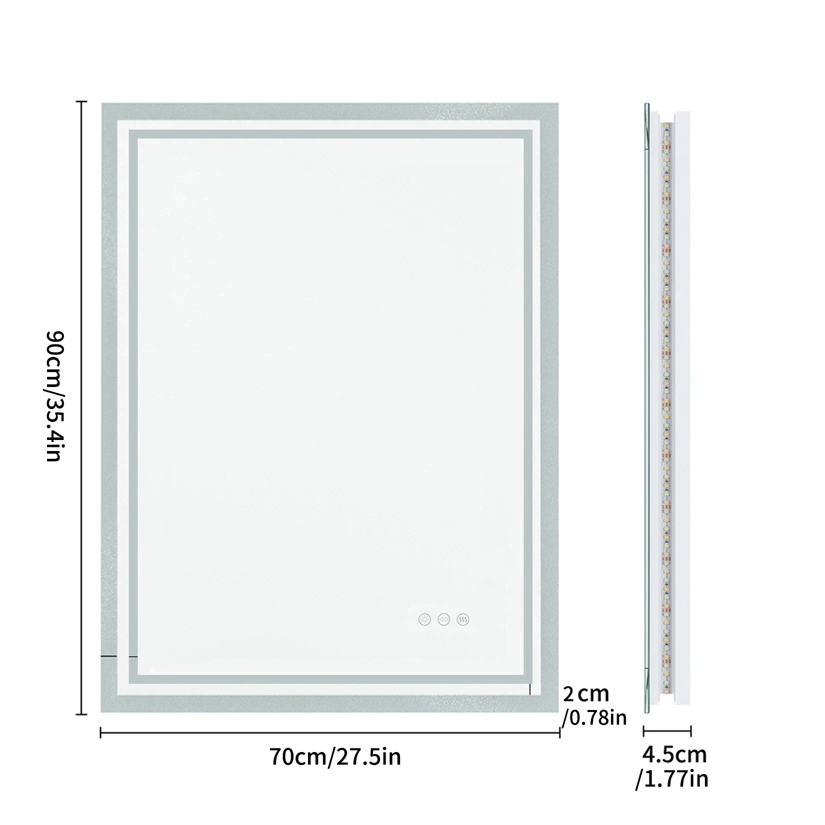 Anti-Fog Backlit Bathroom Mirror with LED Lighting and Clear Reflection for Modern Bathrooms