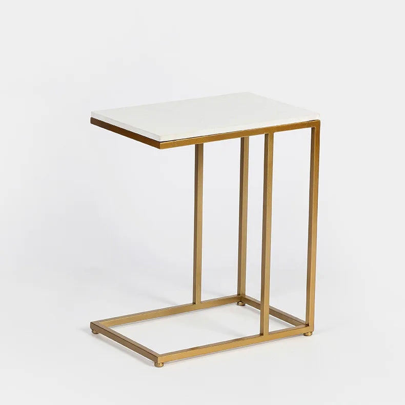 White Marble Coffee Table Modern Design with Durable Stone Top and Sturdy Base for Stylish Living Spaces