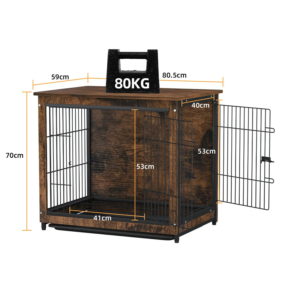 Rustic Wooden Dog Crate