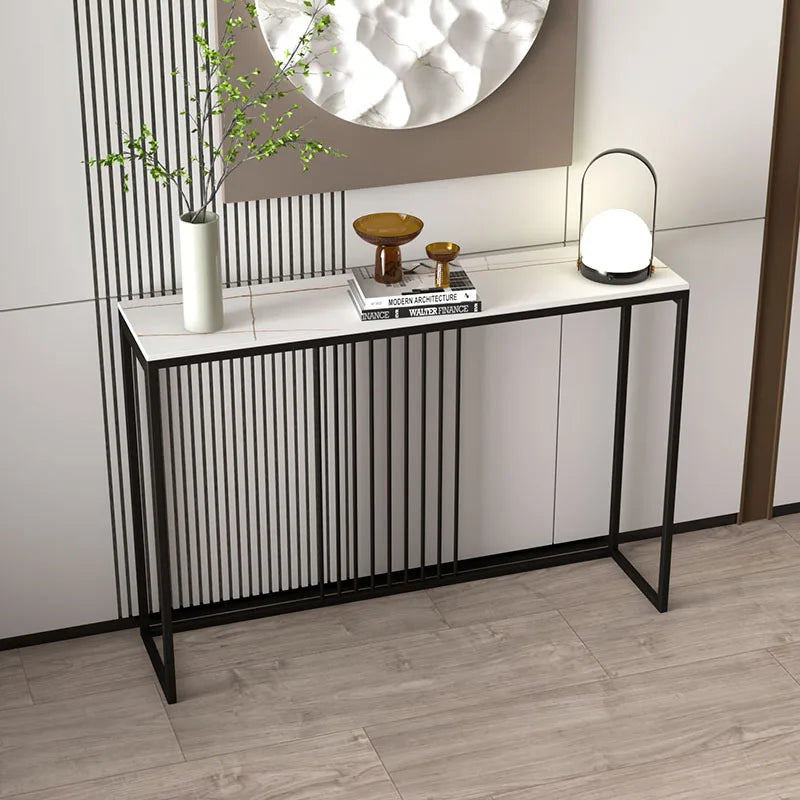 Simple Wall Accent Table Minimalist Design with Space-Saving Build for Entryways and Small Spaces