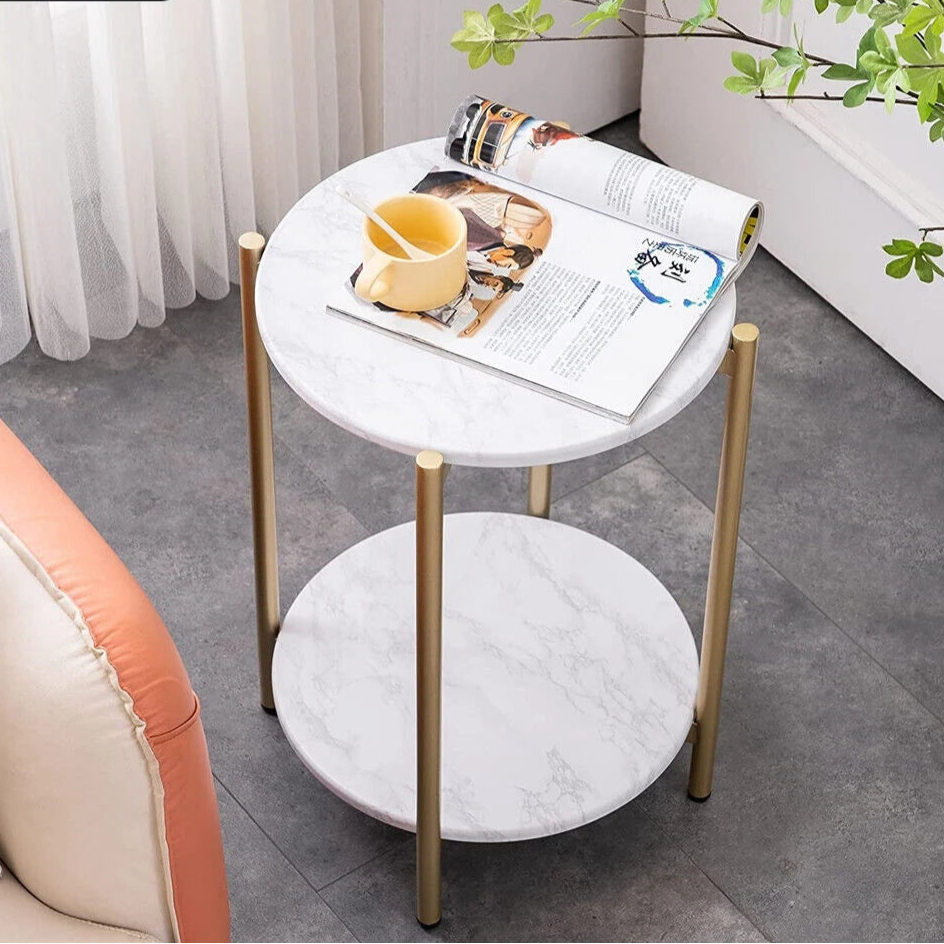 Modern Round End Table Sleek Design with Sturdy Frame and Compact Size for Stylish Living Spaces