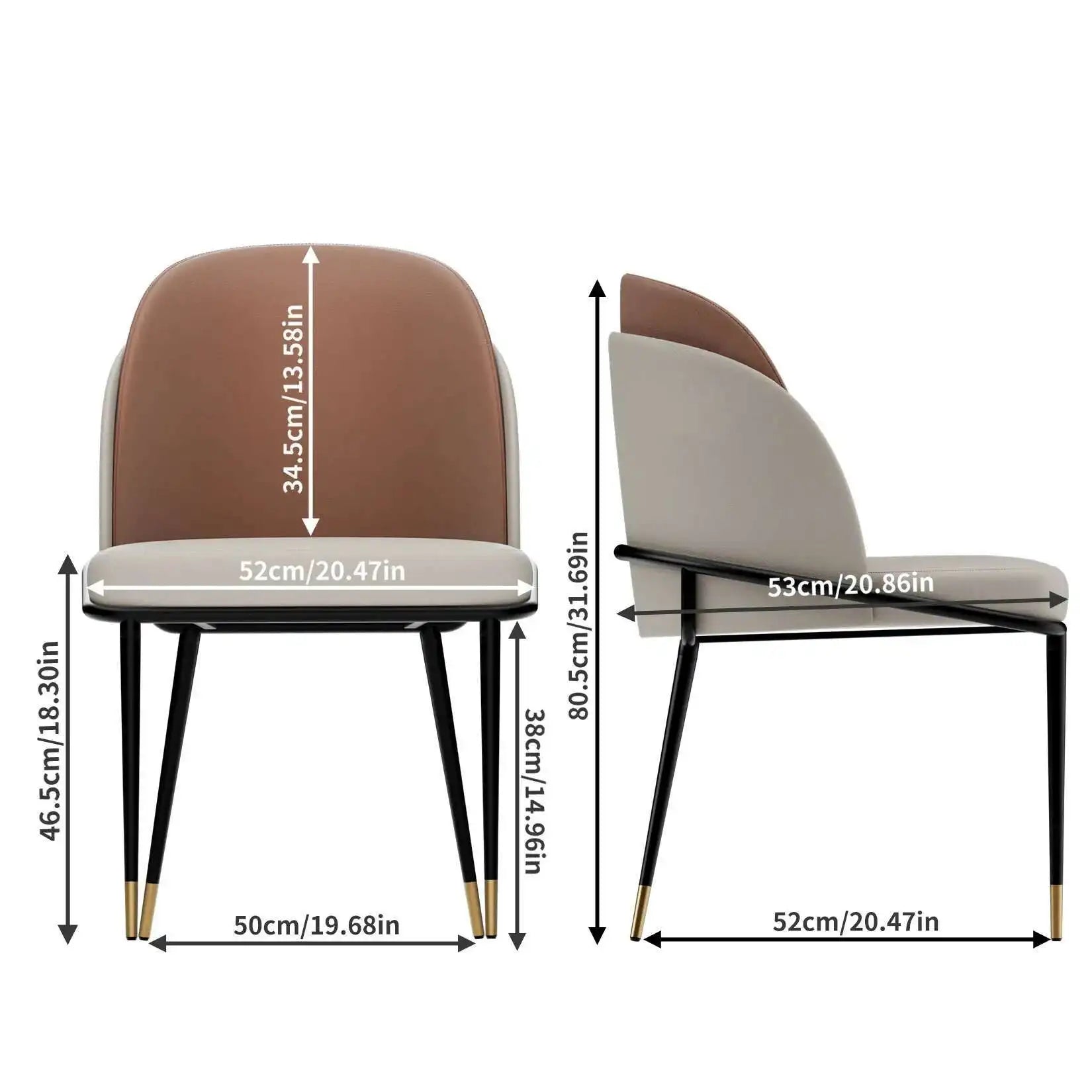 Luxury Microfiber Dining Chairs Soft Upholstered Seating with Sturdy Frame for Elegant Comfort