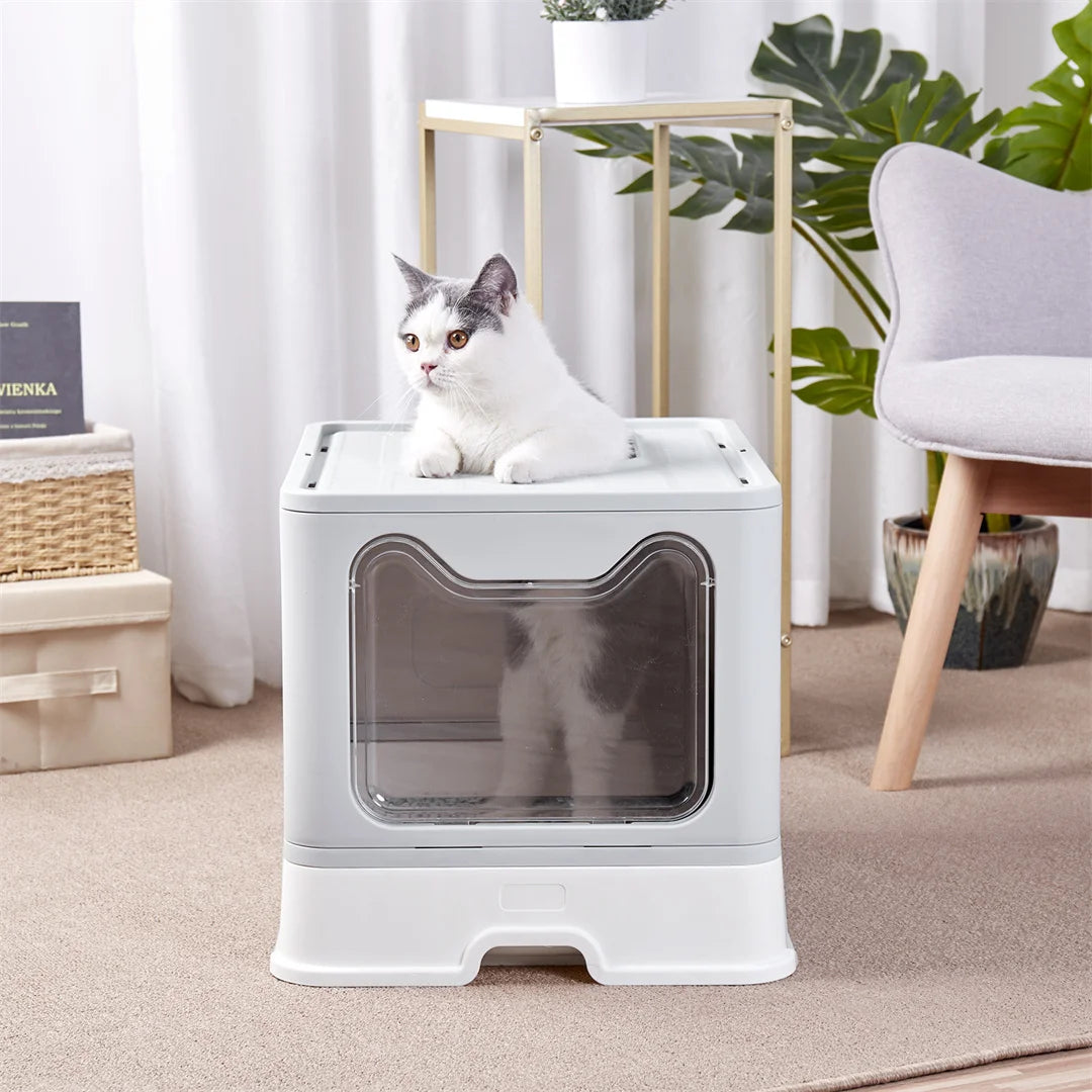 Modern Cat Litter Box Stylish and Hygienic Design for Easy Cleaning