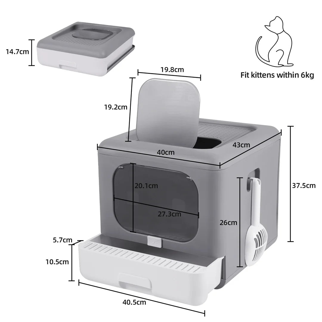 Modern Cat Litter Box Stylish and Hygienic Design for Easy Cleaning