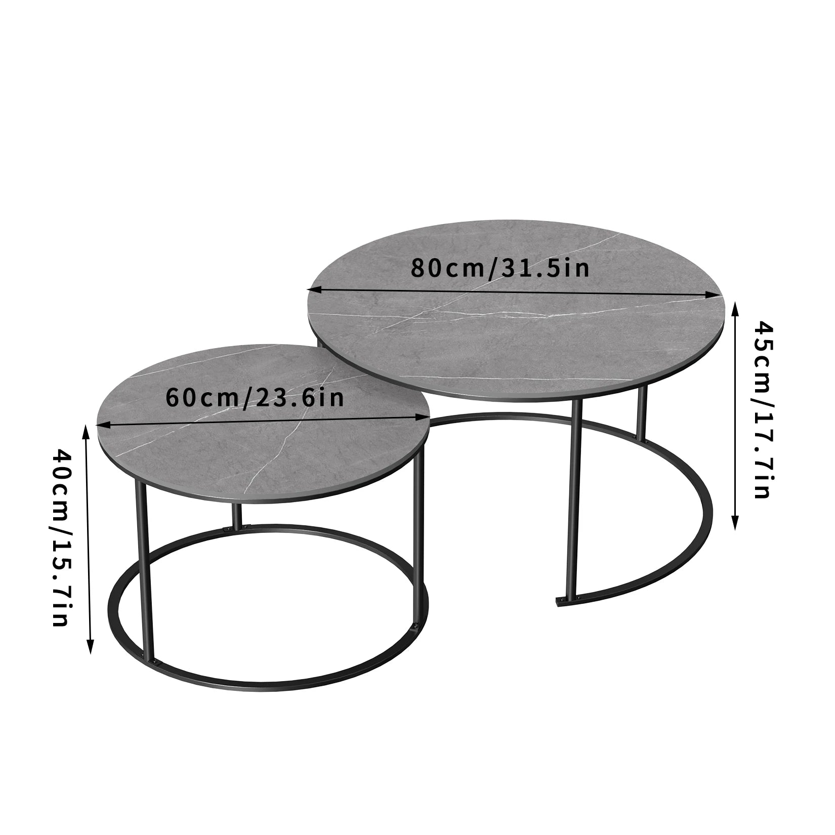Sintered Stone Accent Tables Set Durable Heat-Resistant Surfaces with Modern Stylish Design