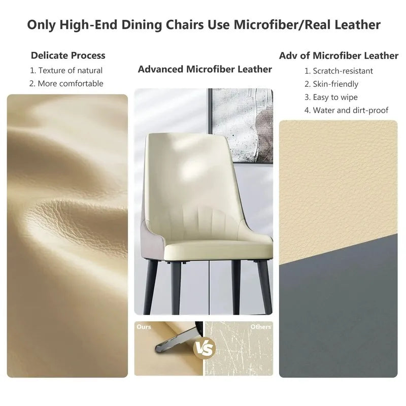 Marble Dining Chair Set Elegant Upholstered Chairs with Marble-Inspired Design for Modern Dining Rooms