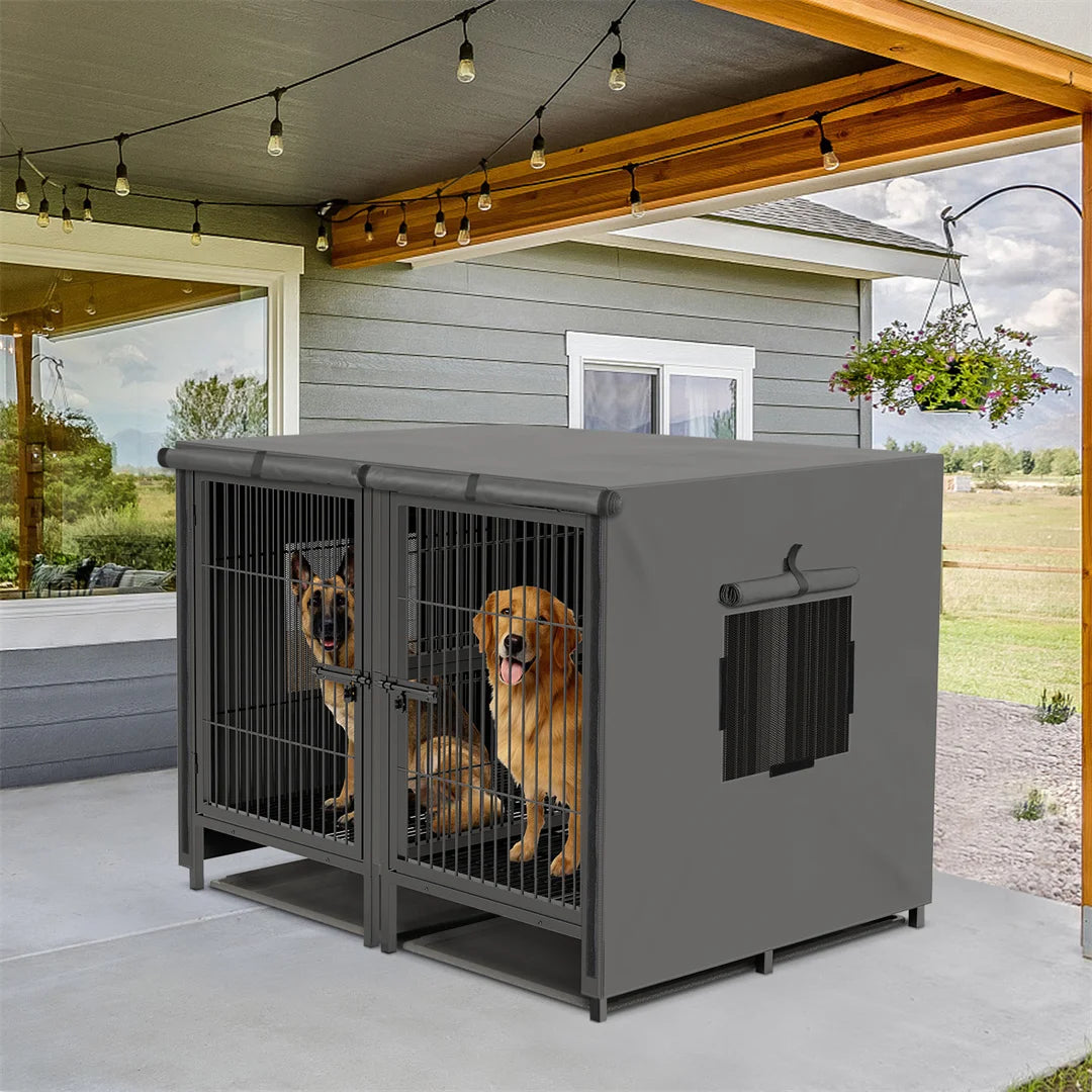 Heavy Duty Dog Cage with Reinforced Steel Frame and Secure Lock for Strong and Large Dogs