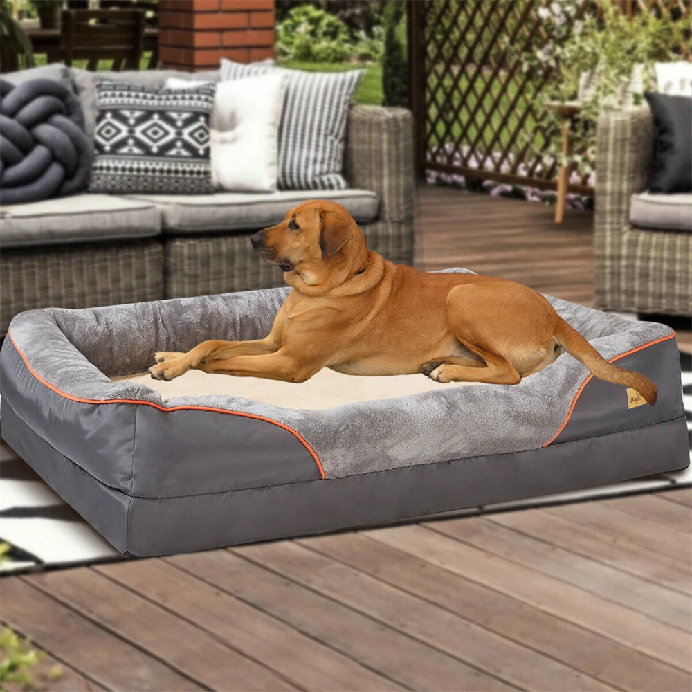 Jumbo Orthopedic Dog Bed Extra Large Supportive Comfort for Big Dogs and Seniors