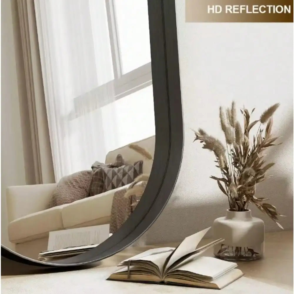 Modern Oval Aluminum Mirror