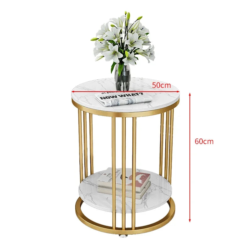 Nordic Marble Side Table Minimalist Design with Durable Stone Top and Sleek Frame for Modern Living
