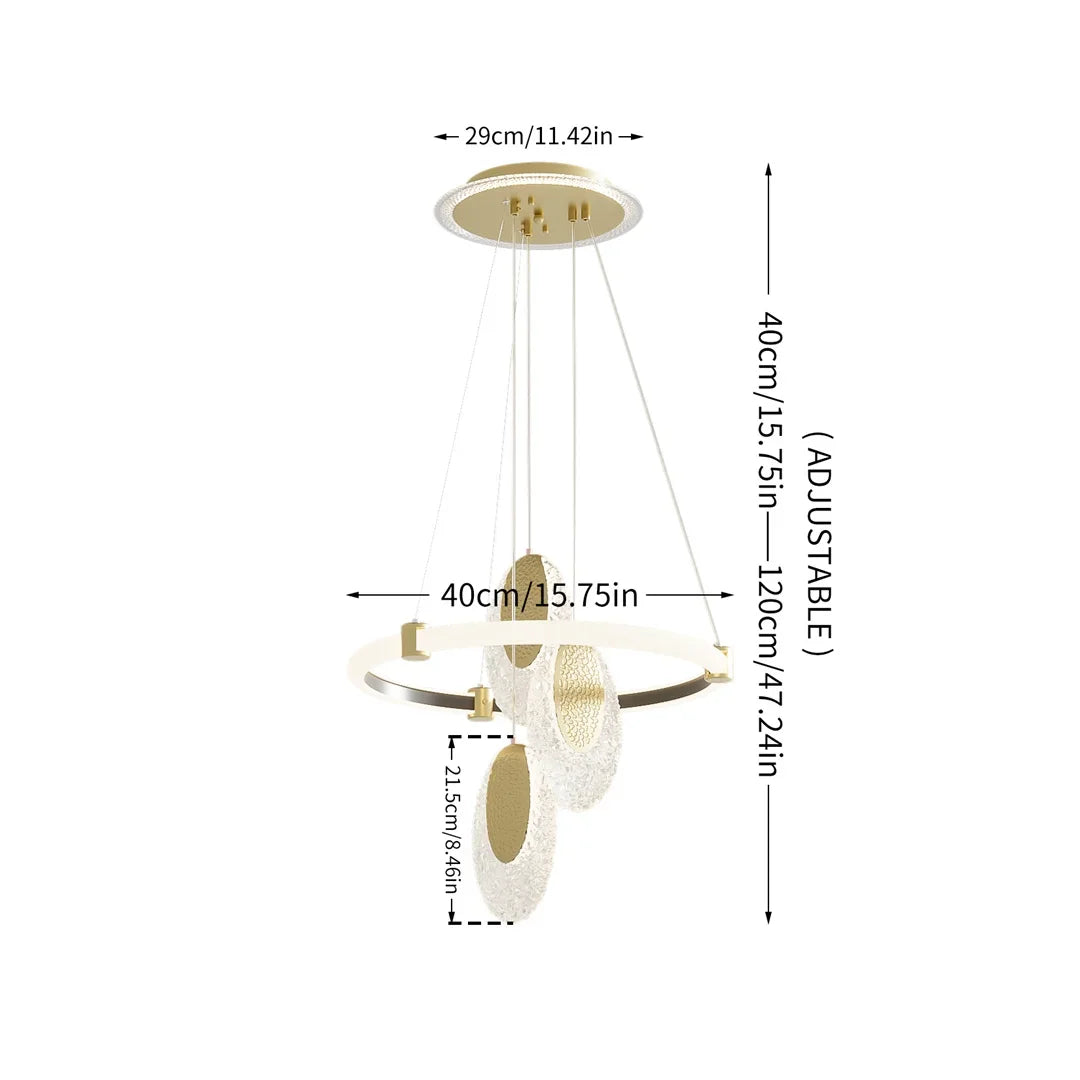 Nordic Crystal Pendant Light Elegant Modern Chandelier with Sparkling Crystals and Minimalist Design
