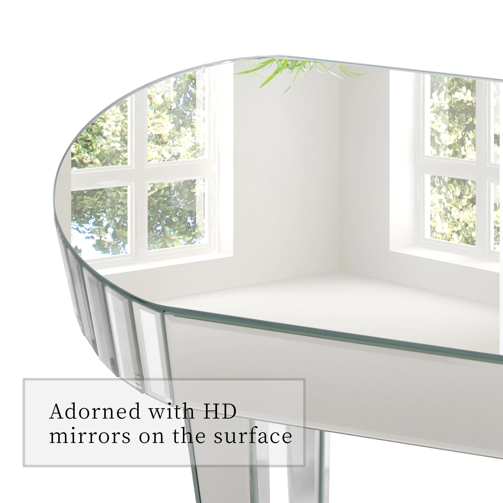 Silver Mirrored Console Table
