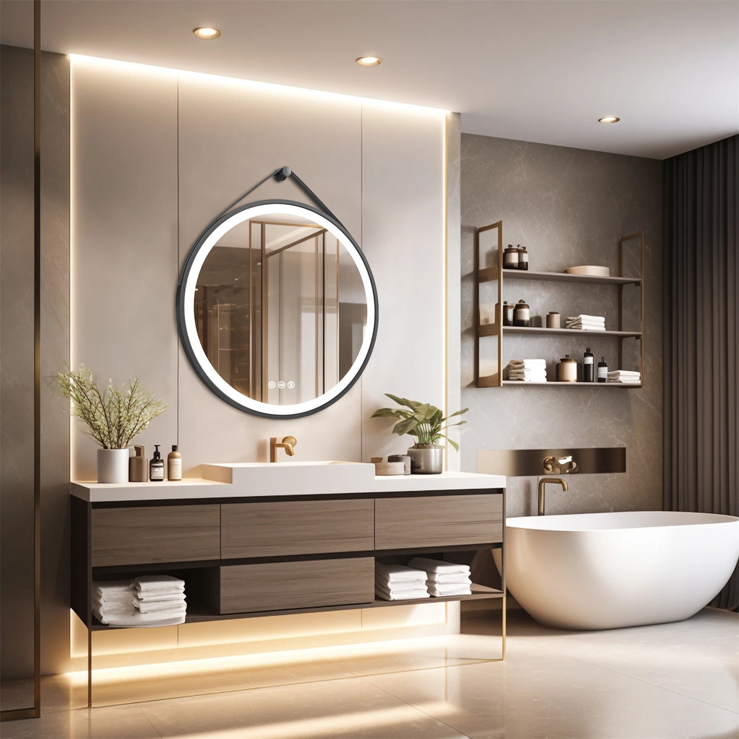 Round LED Bathroom Mirror