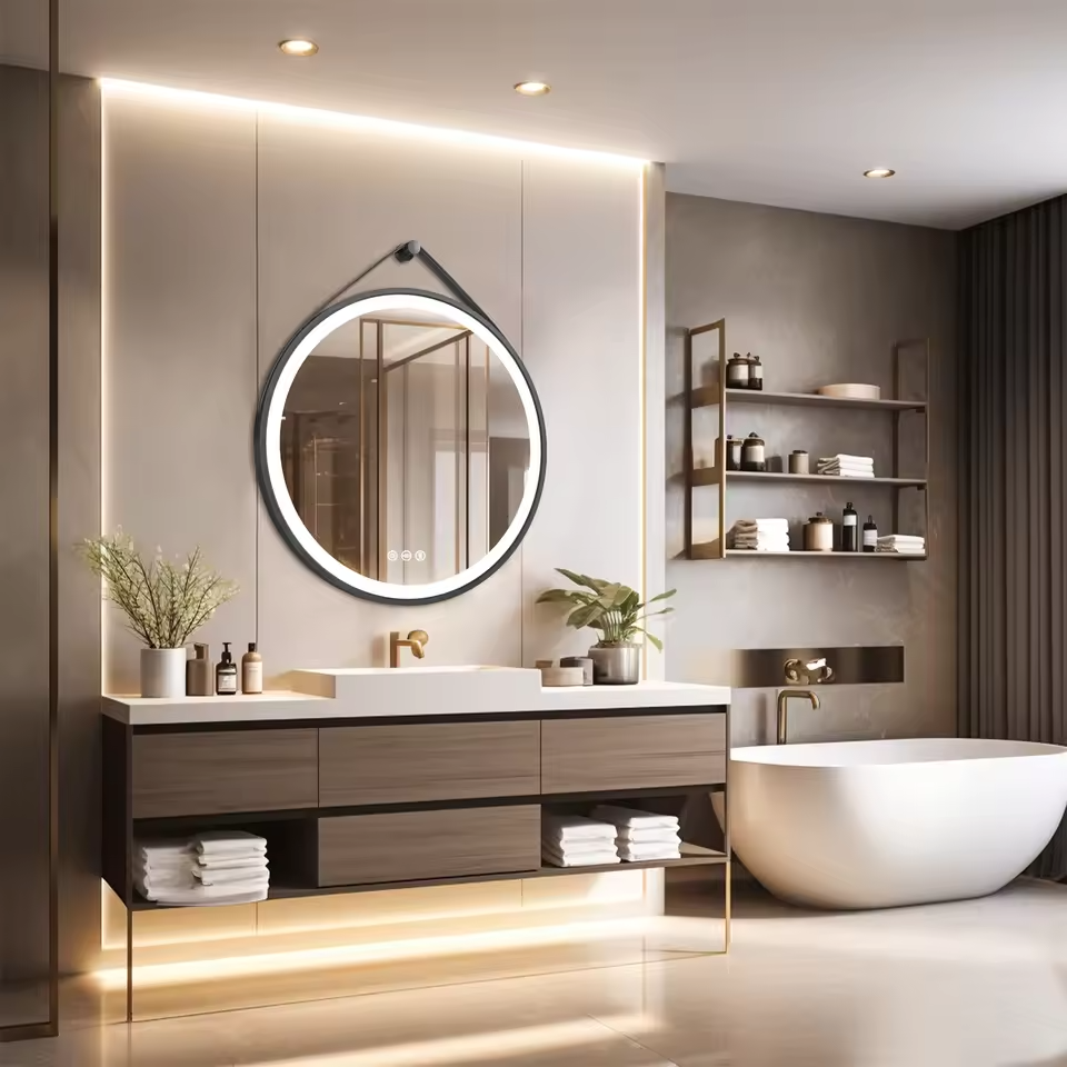 24" Round Frameless Bathroom Mirror – Premium Clarity & Style
