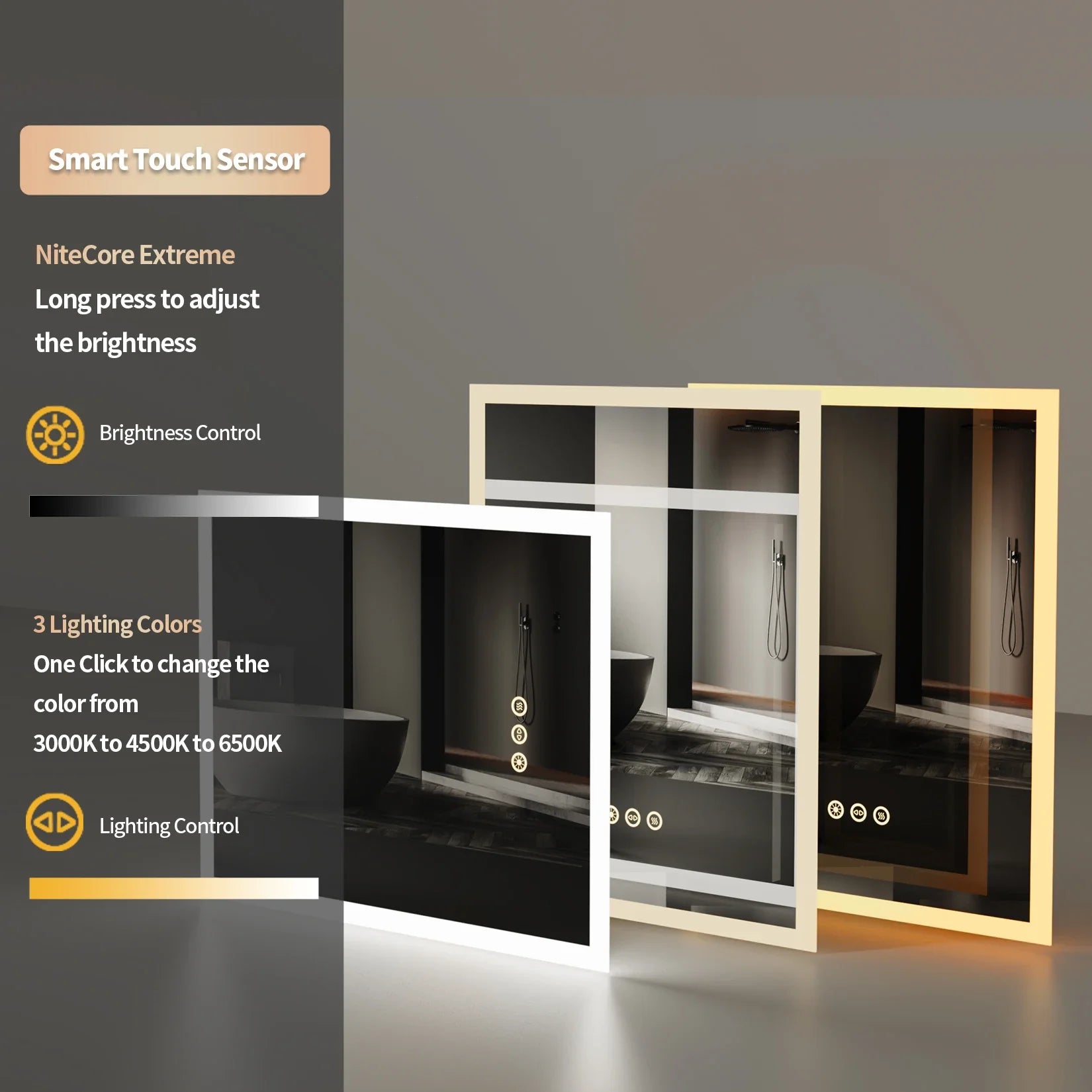 Compact LED Bathroom Mirror Space-Saving Design with Bright Energy-Efficient Lighting