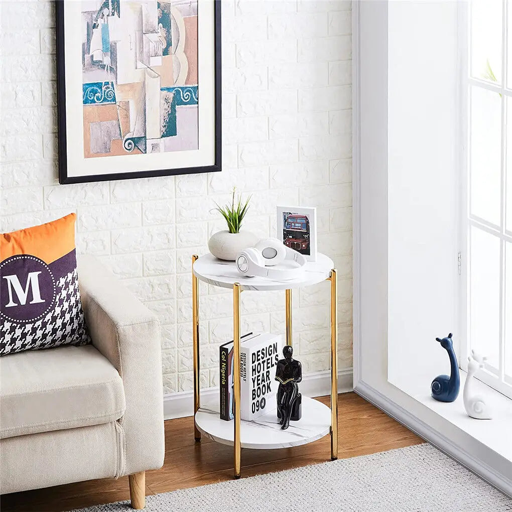 Modern Round End Table Sleek Design with Sturdy Frame and Compact Size for Stylish Living Spaces