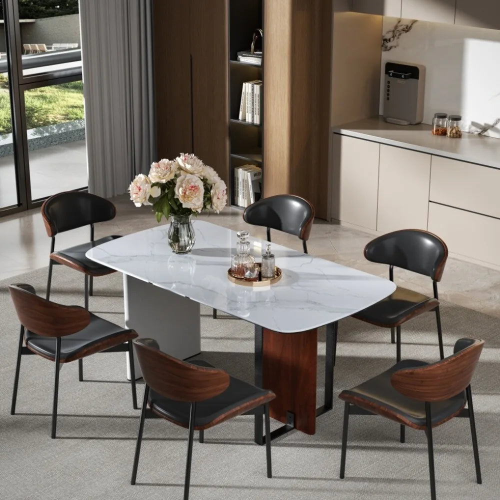 Upscale 63in Marble Dining Table
