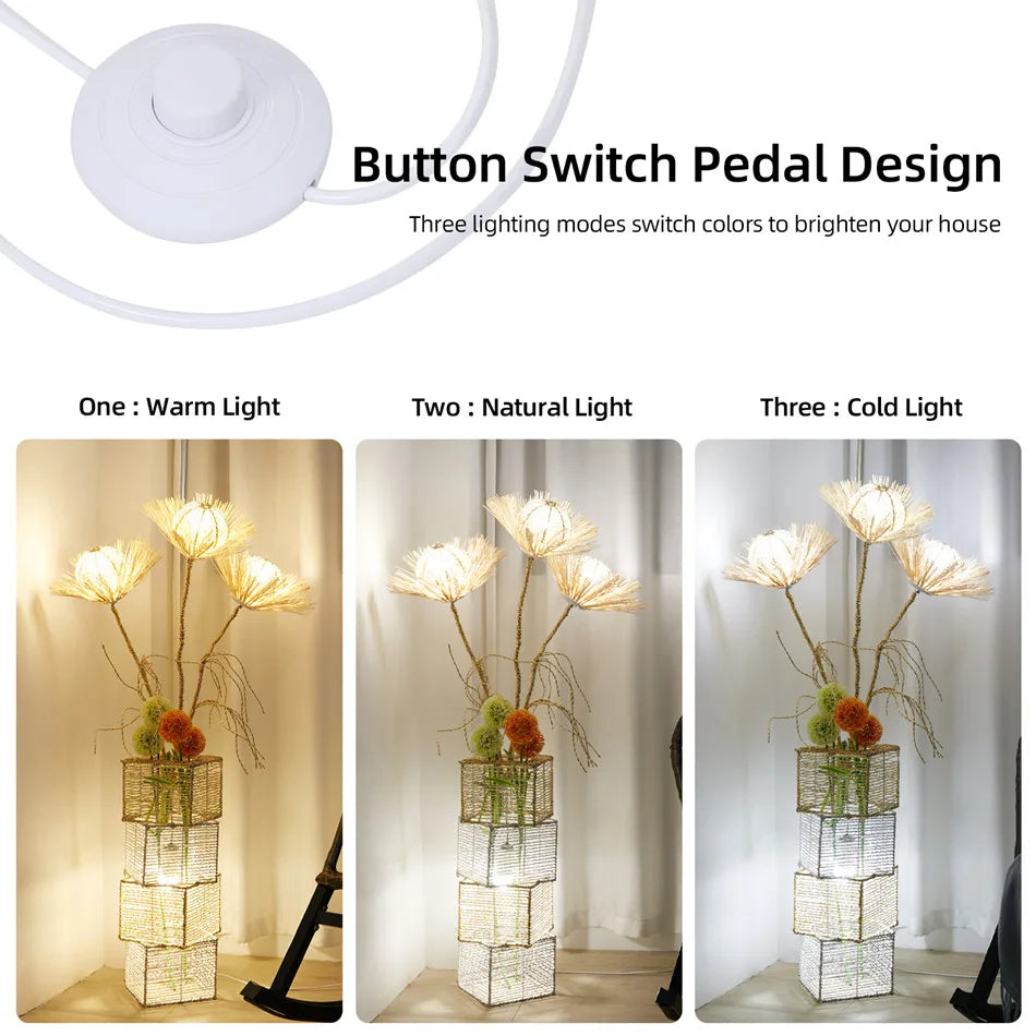 LED Rattan Floor Lamp Stylish Woven Design with Energy-Efficient Lighting for Cozy Ambient Glow