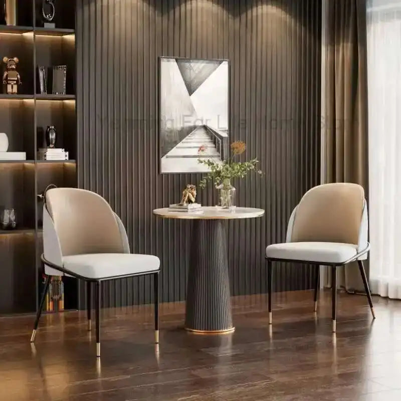 Luxury Microfiber Dining Chairs Soft Upholstered Seating with Sturdy Frame for Elegant Comfort