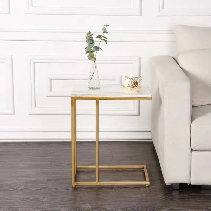White Marble Coffee Table Modern Design with Durable Stone Top and Sturdy Base for Stylish Living Spaces