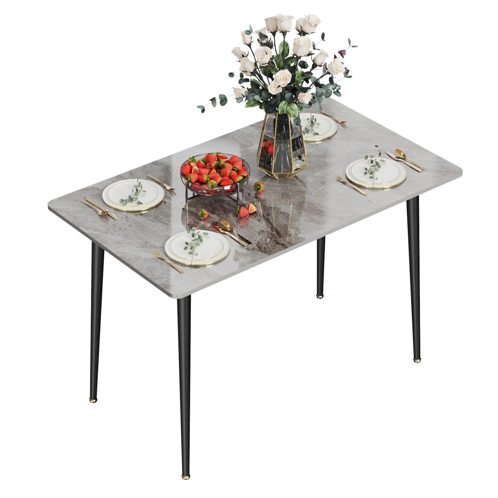 Modern Rectangle Dining Table Sleek Design with Durable Surface and Sturdy Frame for Stylish Dining Rooms