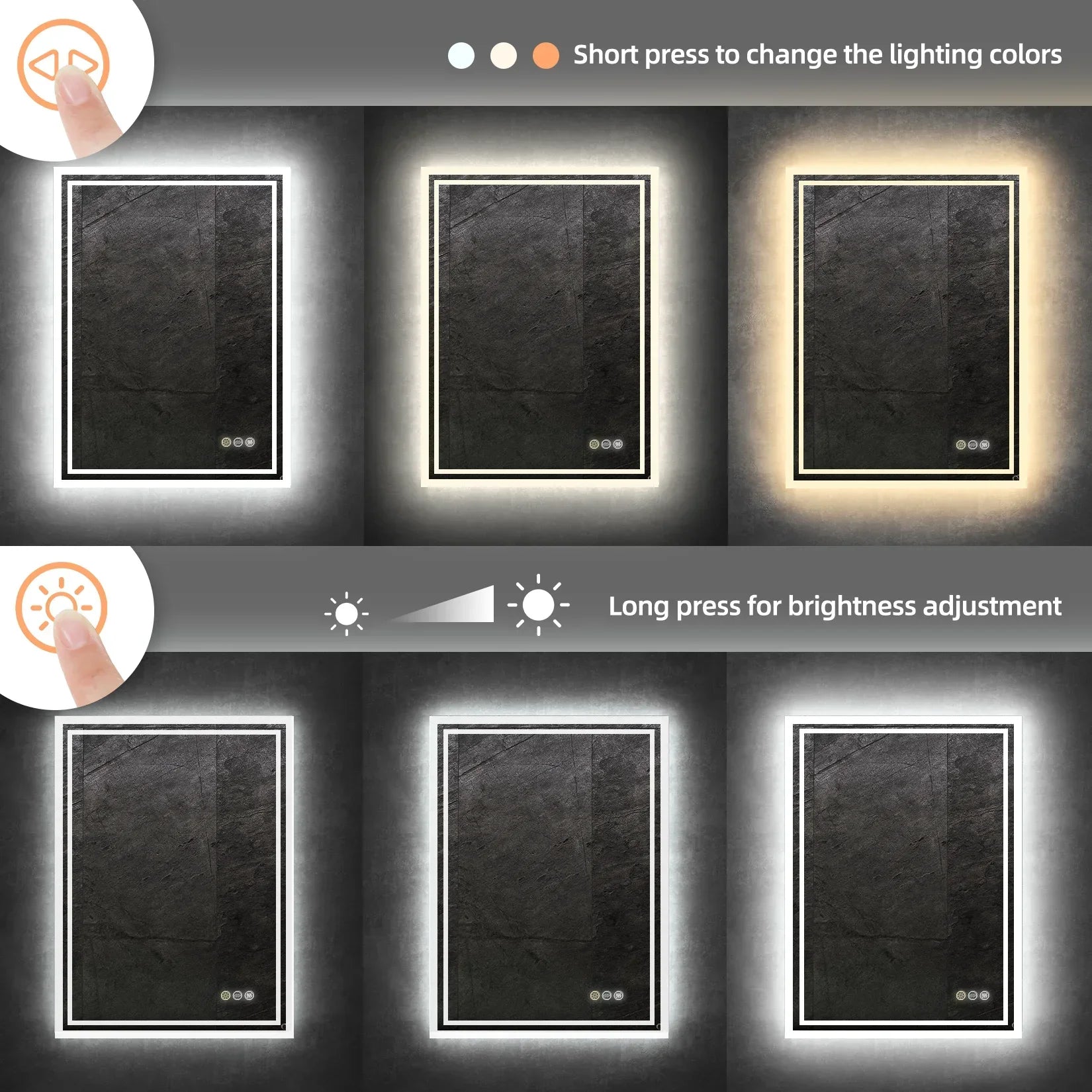 Anti-Fog Backlit Bathroom Mirror with LED Lighting and Clear Reflection for Modern Bathrooms