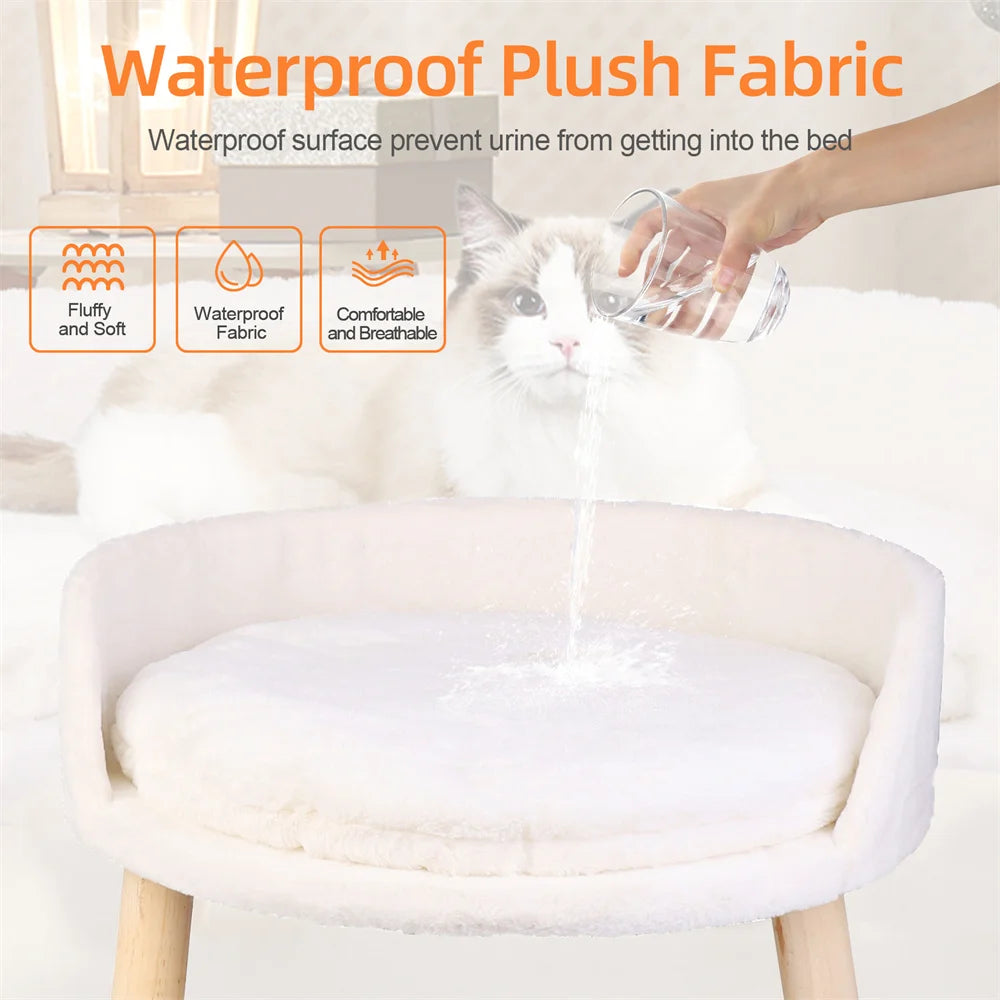 Ultra Soft Pet Sofa Bed Plush Comfort with Supportive Cushion for Small and Medium Pets