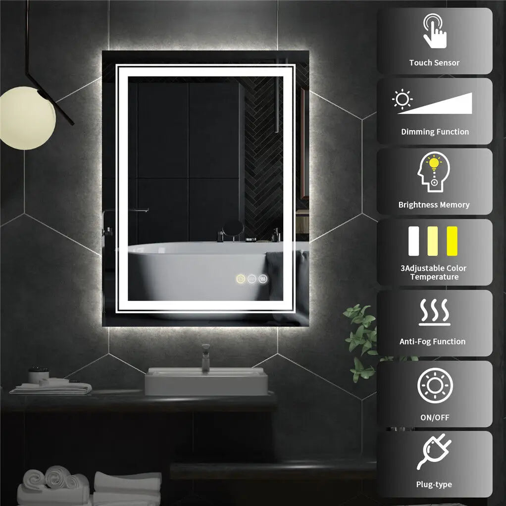 Crystal Clear LED Mirror Ultra-Bright Energy-Efficient Lighting with Anti-Fog and Sleek Design
