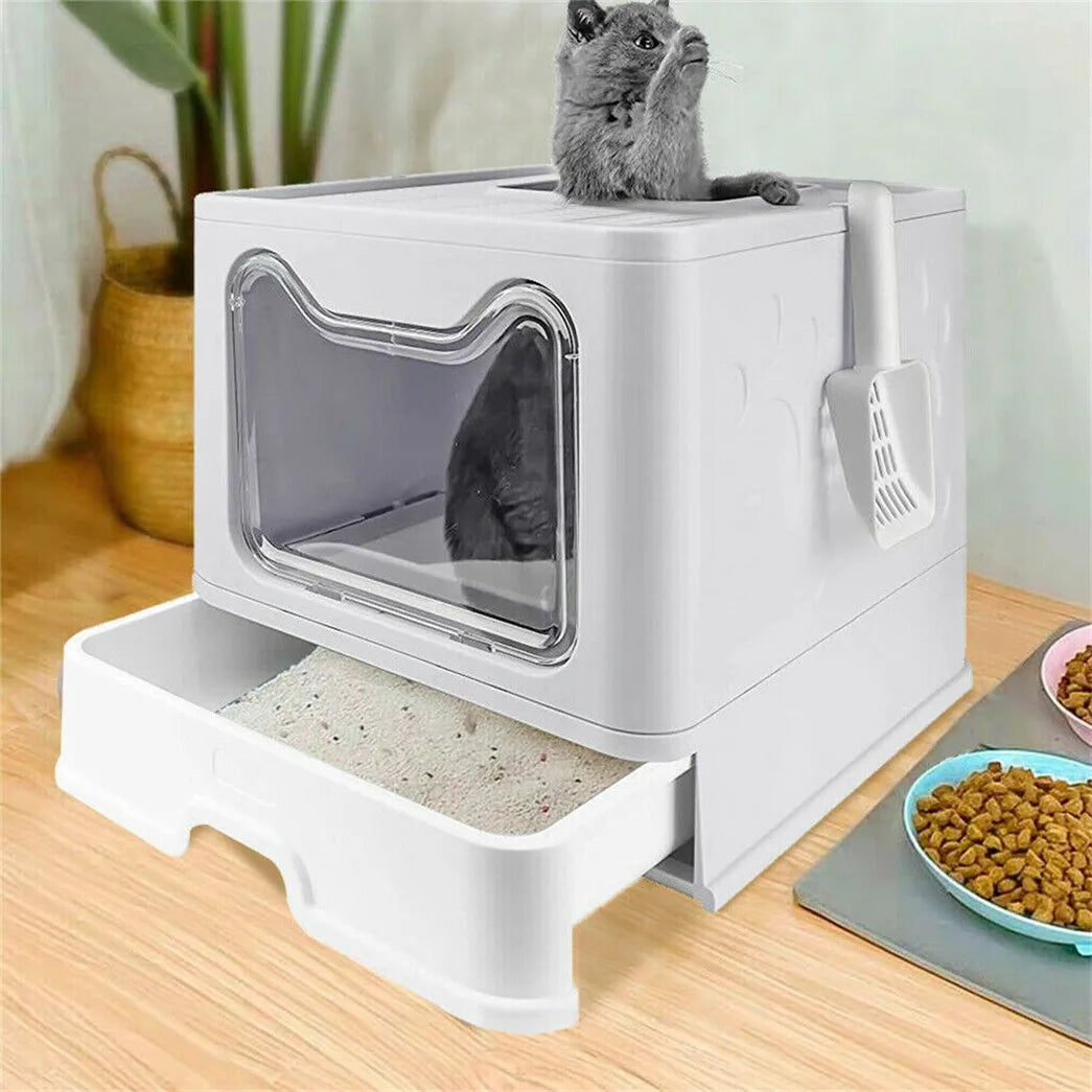 Easy Clean Cat Litter Box Hassle-Free Design for Quick and Convenient Maintenance
