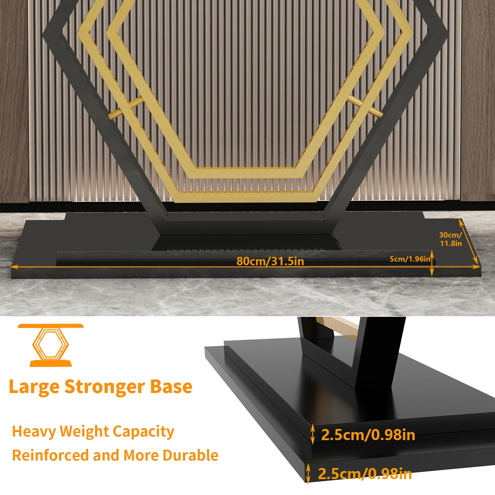 Luxe Metal Console Table