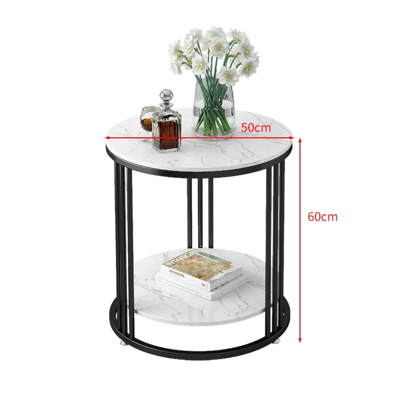 Nordic Marble Side Table Minimalist Design with Durable Stone Top and Sleek Frame for Modern Living