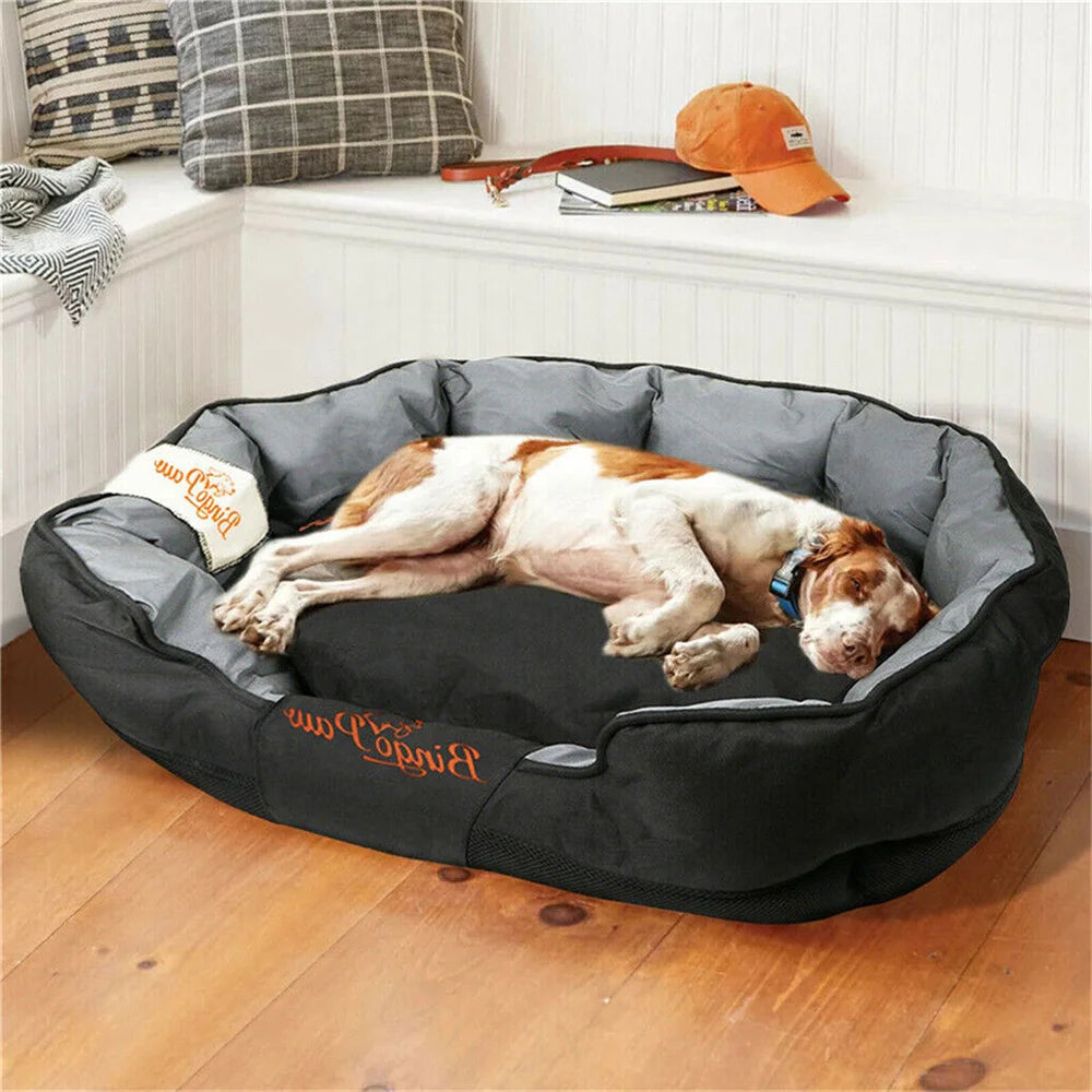 Orthopedic Sofa Dog Bed Memory Foam Support with Cozy Plush Cover for Joint Relief and Comfort