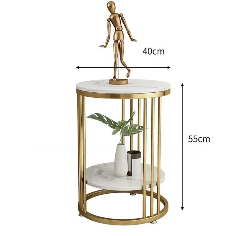 Nordic Marble Side Table Minimalist Design with Durable Stone Top and Sleek Frame for Modern Living