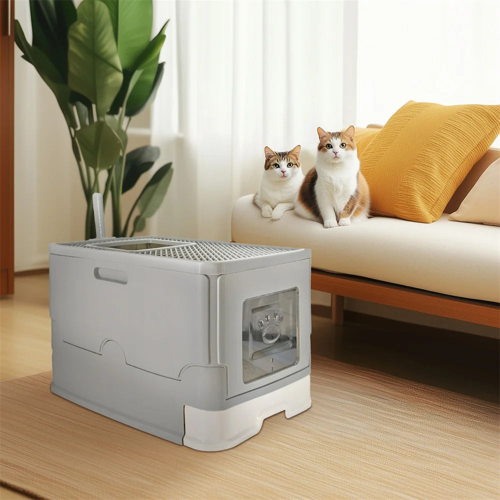 Large Enclosed Cat Litter Box Spacious Privacy and Odor Control for Multiple Cats
