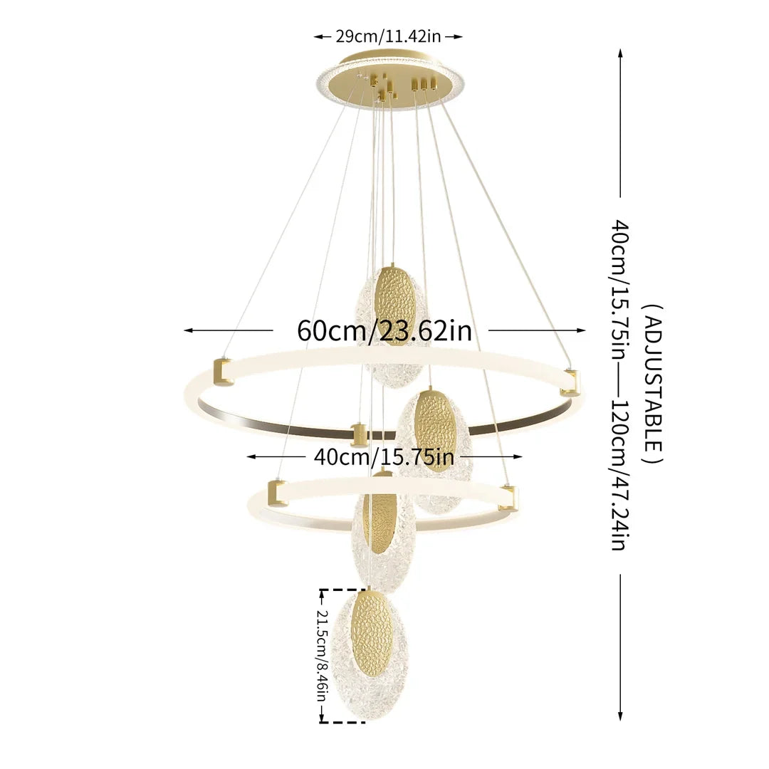 Nordic Crystal Pendant Light Elegant Modern Chandelier with Sparkling Crystals and Minimalist Design