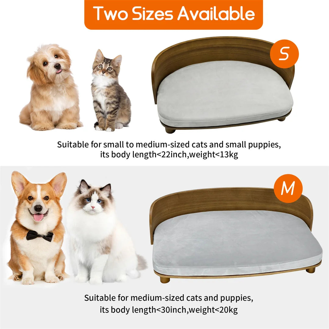 Wooden Elevated Pet Bed Sturdy Frame with Comfortable Raised Design for Indoor and Outdoor Use