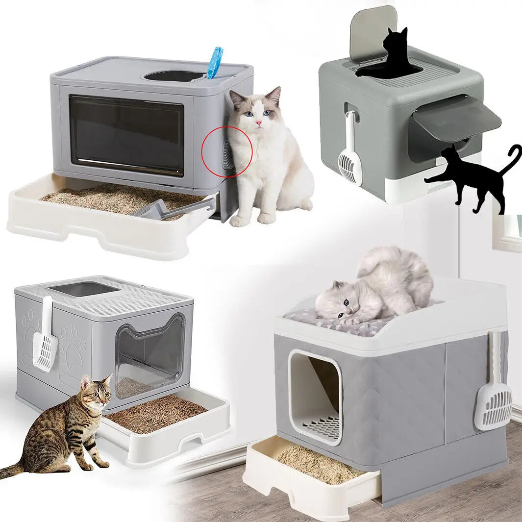 Modern Cat Litter Box Stylish and Hygienic Design for Easy Cleaning