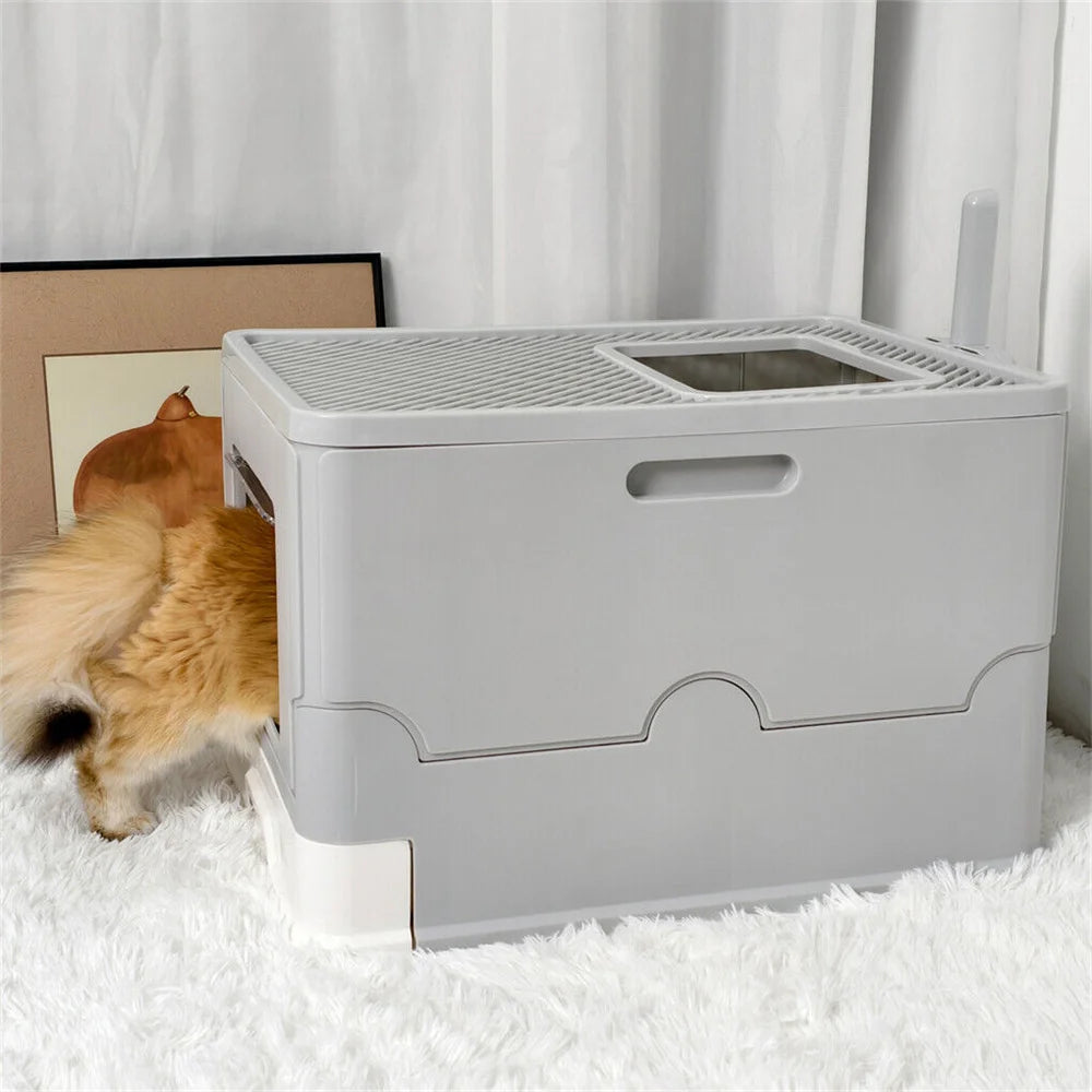 Large Enclosed Cat Litter Box Spacious Privacy and Odor Control for Multiple Cats