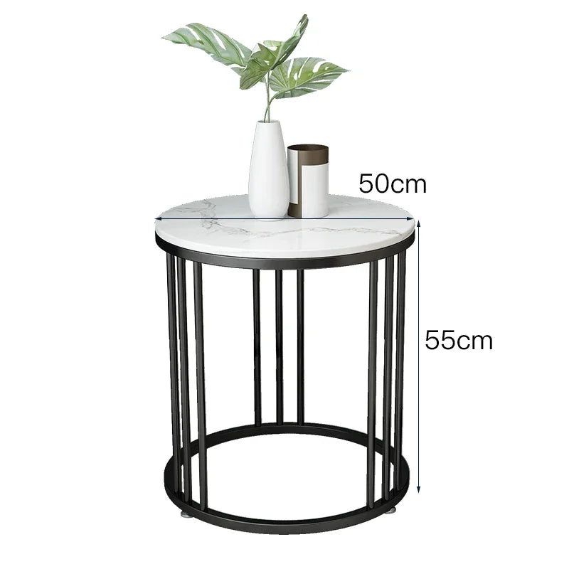 Nordic Marble Side Table Minimalist Design with Durable Stone Top and Sleek Frame for Modern Living