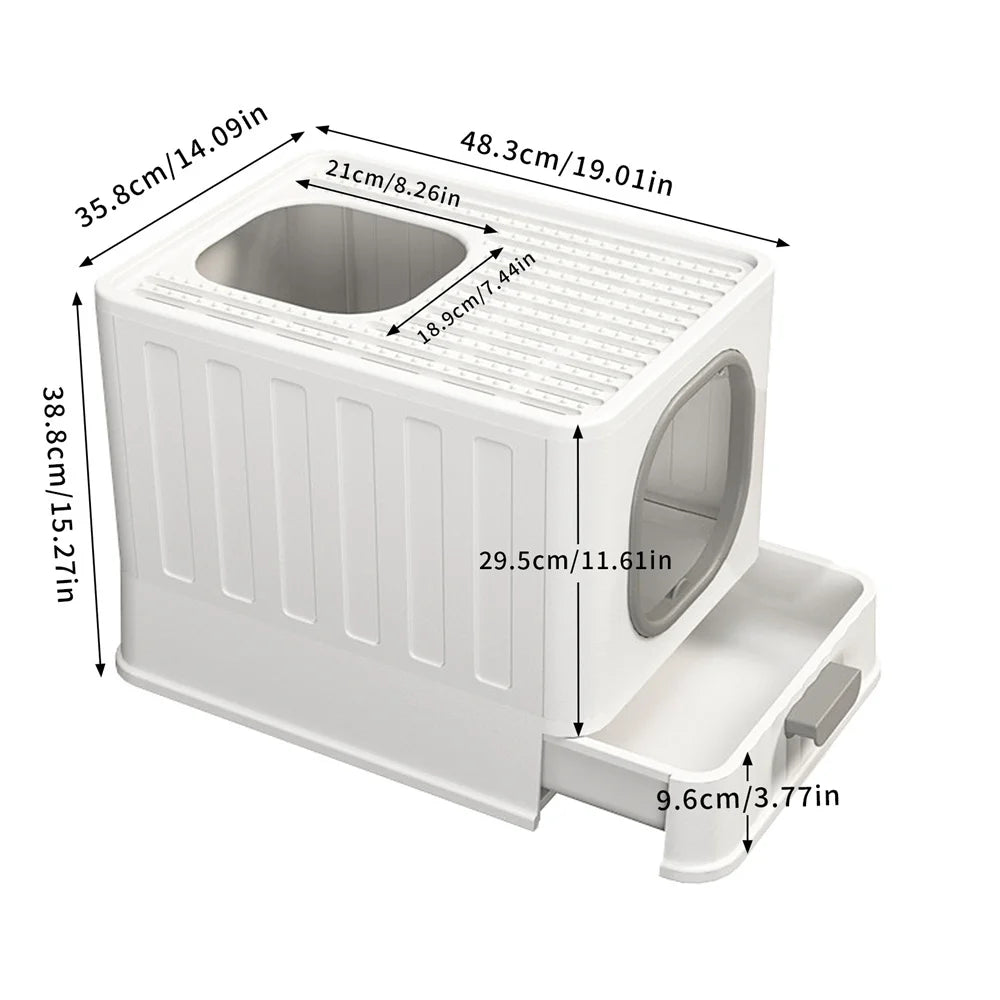 Hooded Cat Litter Box Private and Odor-Controlled Solution for Your Cat