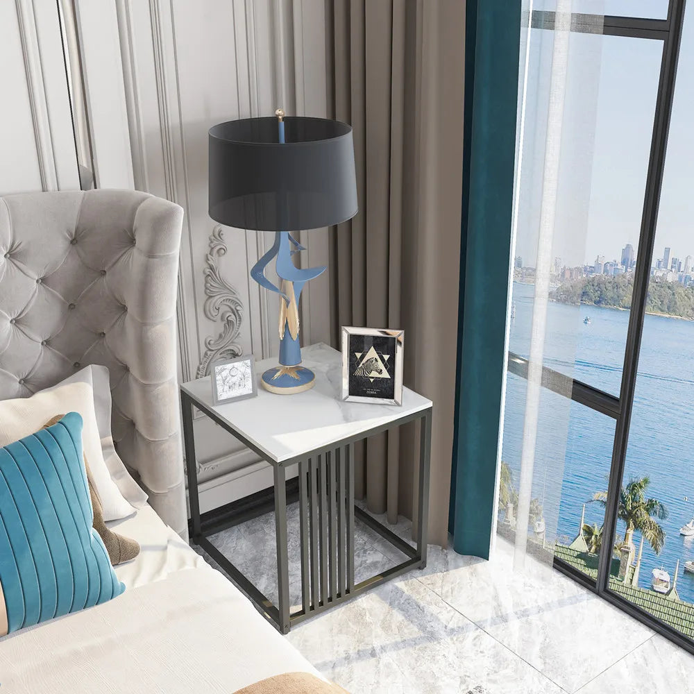 Luxury Marble End Table Premium Stone Top with Stylish Base for Sophisticated Living Rooms