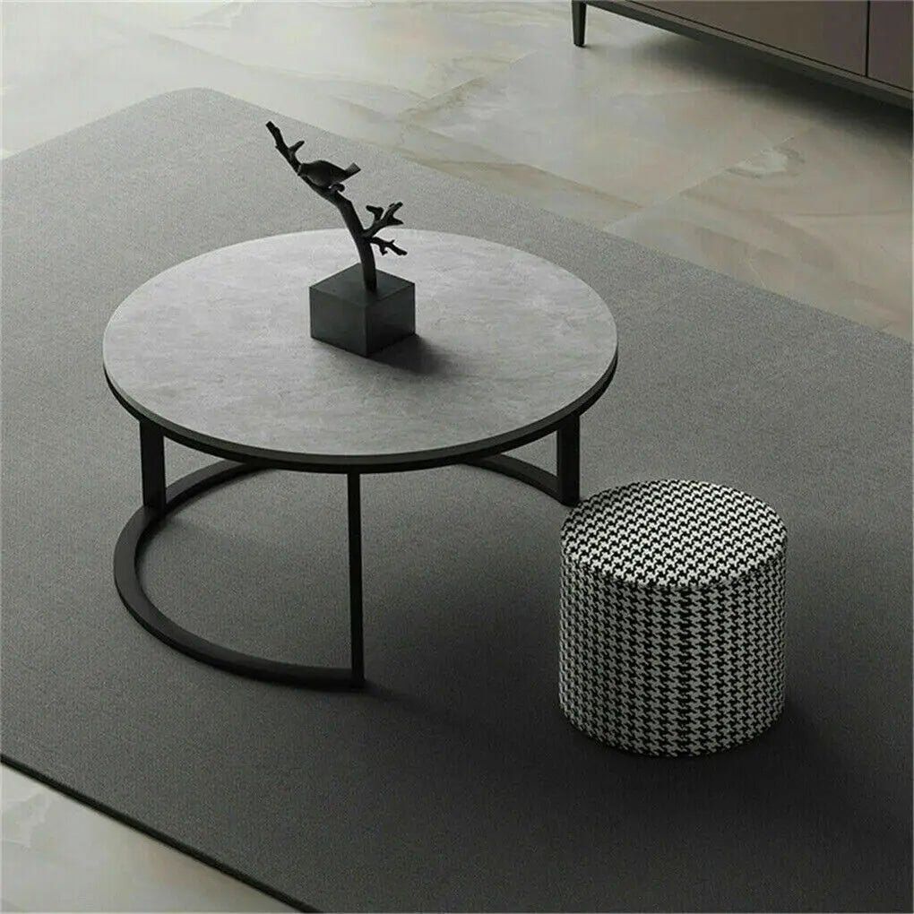 Sintered Stone Accent Tables Set Durable Heat-Resistant Surfaces with Modern Stylish Design